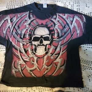 Liquid Blue Black and Red Graphic Tee